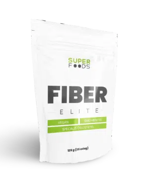 SuperFoods Fiber Elite 125 g termékkép – vegán, GMO-mentes rostpor étrend-kiegészítő a mindennapi rostbevitel kiegészítésére