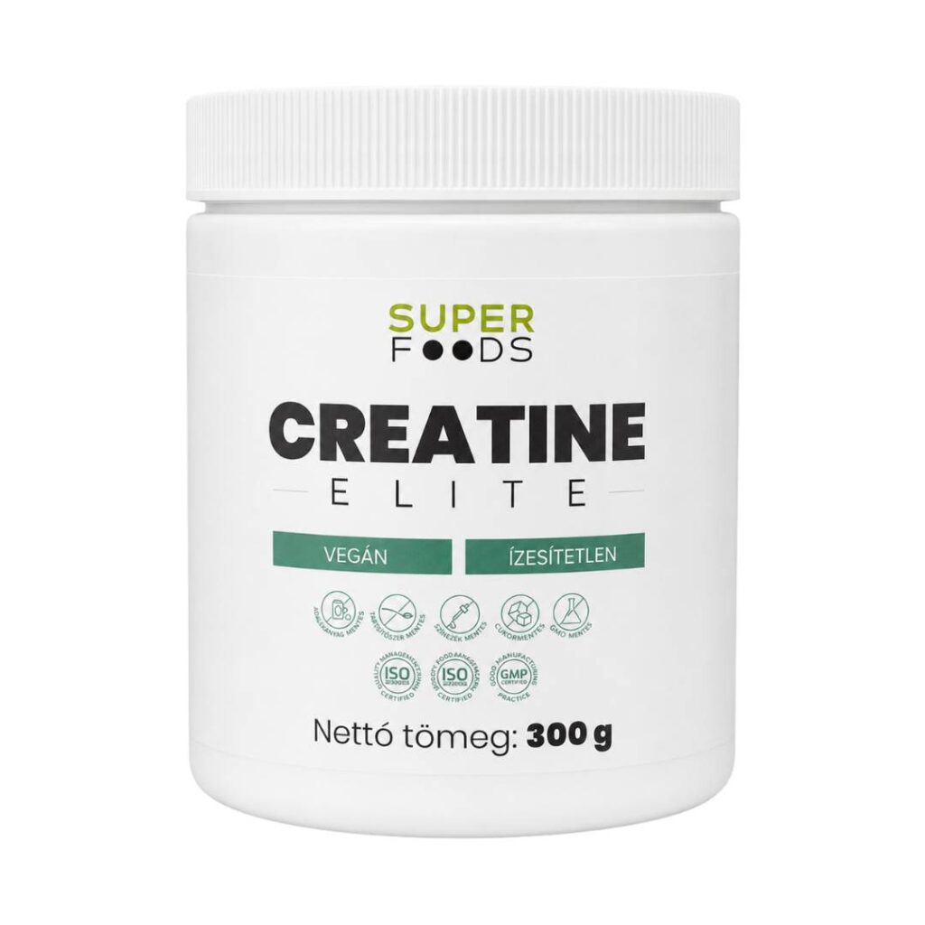 SuperFoods Creatine Elite 300 g, 100% kreatin-monohidrát, vegán és ízesítetlen por