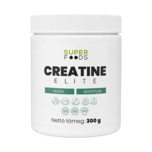 SuperFoods Creatine Elite 300 g, 100% kreatin-monohidrát, vegán és ízesítetlen por