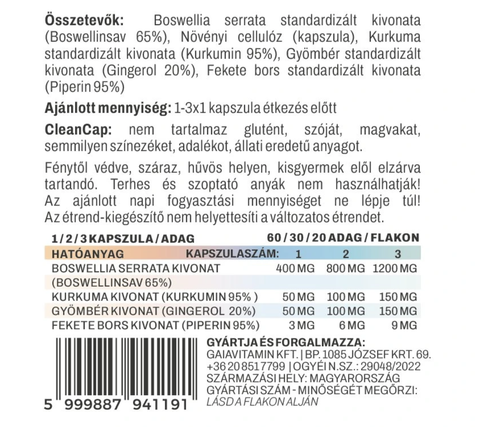 Gaiavit Boswellia+ 400 komplex - Image 3