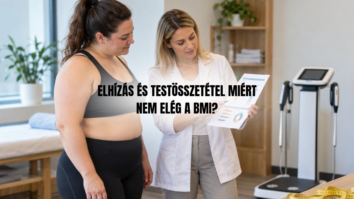 Elhízással élő nő testösszetétel-eredményeit elemző szakember InBody mérés után