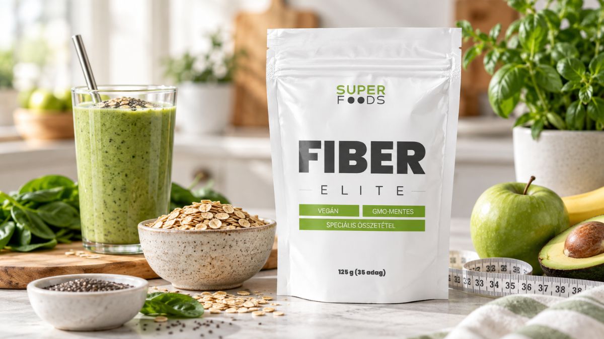 SuperFoods FIBER Elite rostkészítmény prebiotikumokkal és tudatos testösszetétel támogatásához